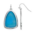 Blue Pebbled Composite Shell Nickel Free Drop Earrings, Women's