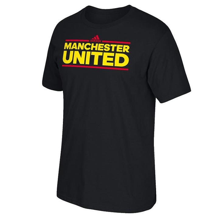 Men's Adidas Manchester United Go-to Climalite Tee, Size: Large, Black