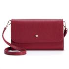Lc Lauren Conrad Iris Scalloped Crossbody Wallet, Women's, Dark Pink
