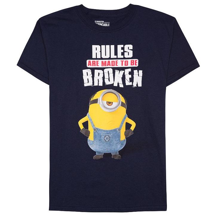 Boys 8-20 Minion Rule Breaker Tee, Boy's, Size: Small, Blue (navy)