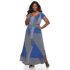Plus Size Dana Buchman Shirred Maxi Dress, Women's, Size: 0x, Blue