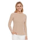 Women's Sonoma Goods For Life&trade; Pointelle Crewneck Sweater, Size: Small, Med Beige