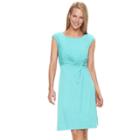 Women's Dana Buchman Twist-front Dress, Size: Medium, Med Blue