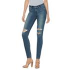 Women's Jennifer Lopez Super Stretch Midrise Skinny Jeans, Size: 2 T/l, Med Blue