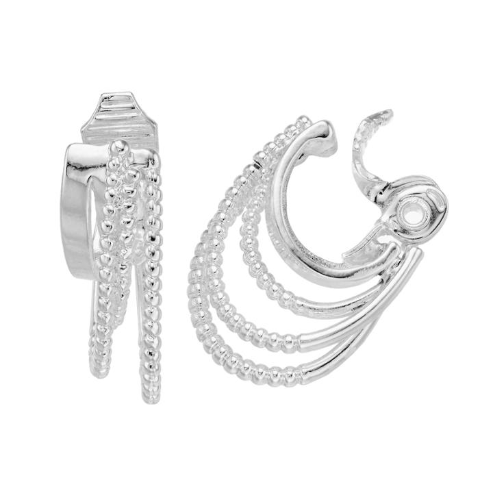 Napier Layered Hoop Clip-on Earrings, Women's, Silver