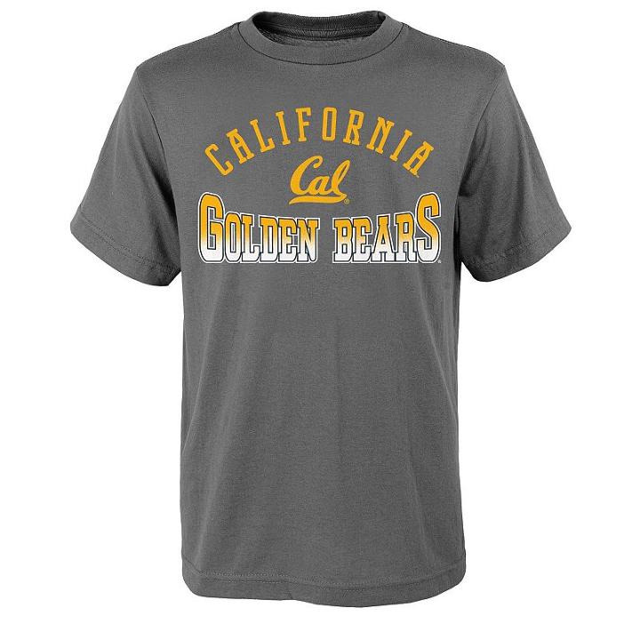 Boys 8-20 Cal Golden Bears Fade Tee, Boy's, Size: L(14/16), Grey (charcoal)