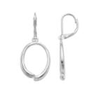 Napier Oval Nickel Free Drop Earrings, Women's, Silver