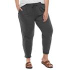 Plus Size Sonoma Goods For Life&trade; French Terry Mid-rise Jogger Sweatpants, Women's, Size: 3xl, Grey (charcoal)