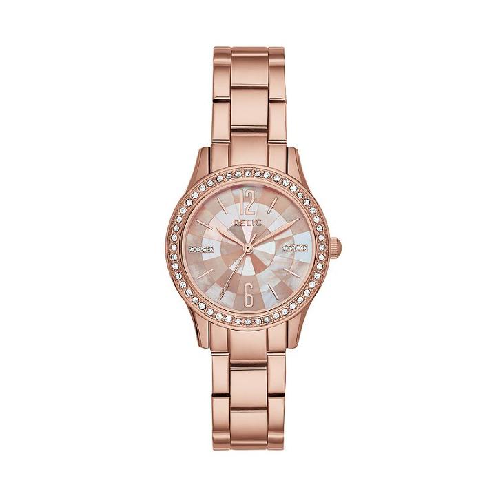 Relic Women's Stacy Crystal Watch, Pink