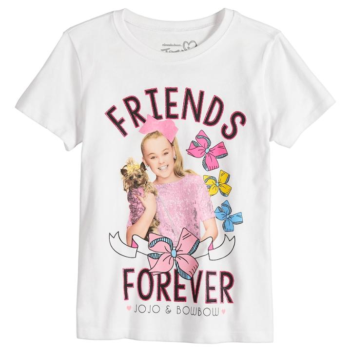 Girls 7-16 Jojo Siwa Friends Forever Graphic Tee, Size: Medium, White