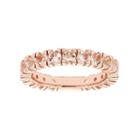 14k Rose Gold Over Silver Morganite Eternity Ring, Women's, Size: 8, Pink