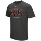 Men's Under Armour Cincinnati Reds Reflective Arch Tee, Size: Large, Dark Grey