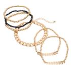 Mudd&reg; Chevron & Beaded Stretch Bracelet Set, Women's, Gold