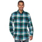 Men's Sonoma Goods For Life&trade; Slim-fit Plaid Flannel Button-down Shirt, Size: Medium, Lt Brown