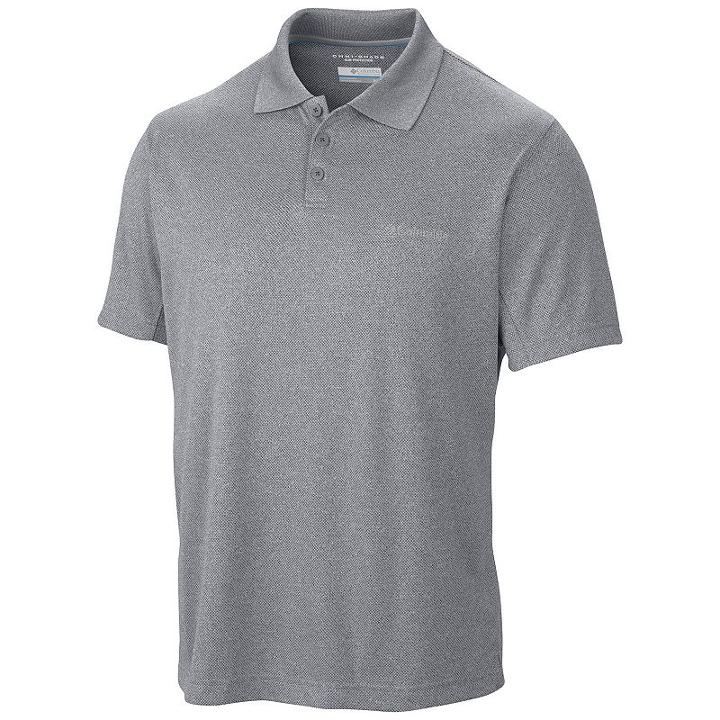 Men's Columbia New Utilizer Classic-fit Jacquard Performance Polo, Size: Small, Light Grey