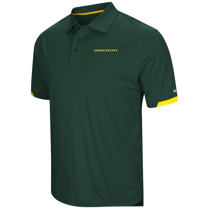 Men's Colosseum Oregon Ducks Loft Polo, Size: Xxl, Dark Green
