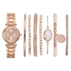 Vivani Women's Watch & Bracelet Set, Size: Small, Pink