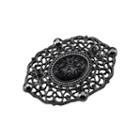 Downton Abbey Filigree Pin, Women's, Black