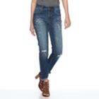 Women's Seven7 Paint Splatter Skinny Ankle Jeans, Size: 14, Dark Blue