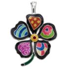 Wearable Art Mosaic Flower Pendant, Women's, Multicolor