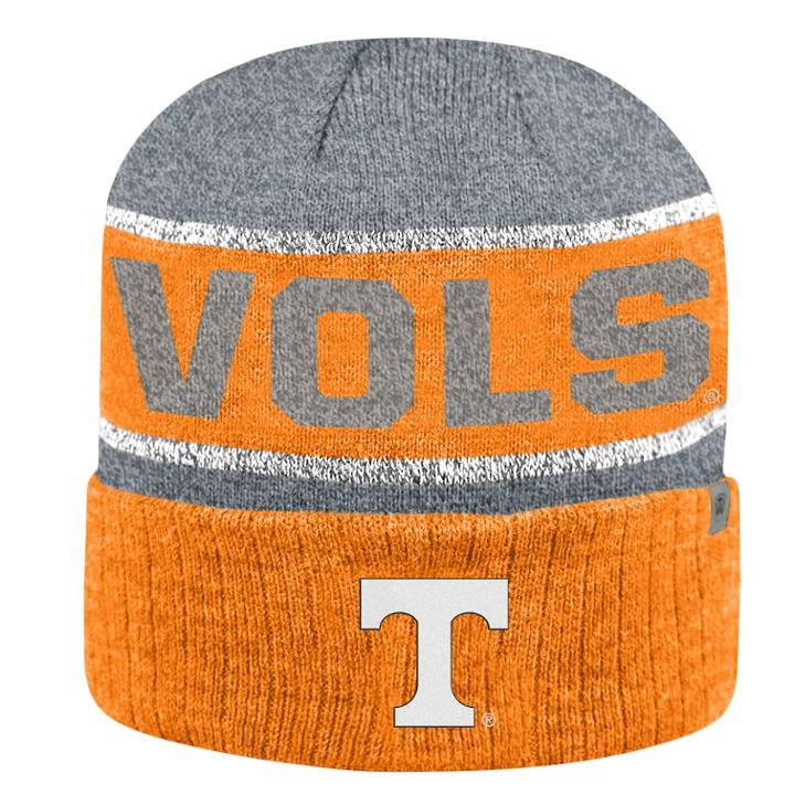 Adult Top Of The World Tennessee Volunteers Below Zero Ii Beanie, Adult Unisex, Lt Orange