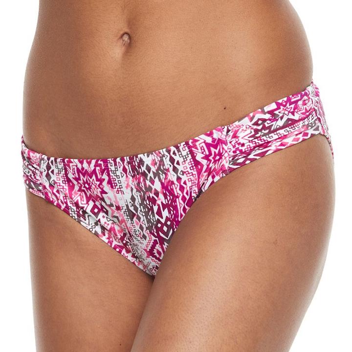 Mix And Match Tribal Hipster Bikini Bottoms, Girl's, Size: Large, Dark Pink