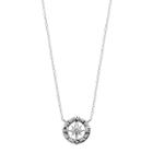 Love This Life Sterling Silver Crystal Compass Necklace, Women's, White