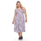 Plus Size Croft & Barrow&reg; Smocked Challis Dress, Women's, Size: 2xl, Purple