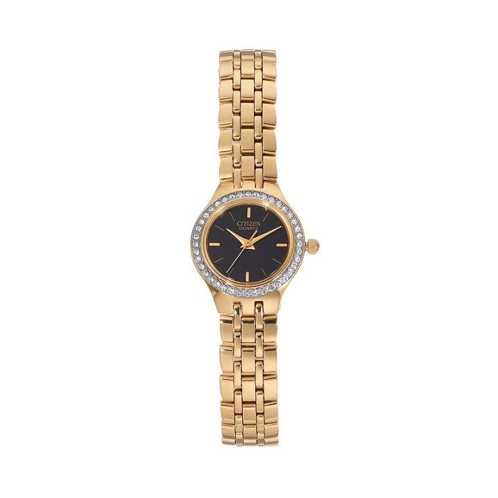 Citizen Women's Crystal Stainless Steel Watch - Ej6042-56e, Yellow