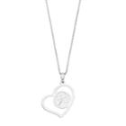 Sterling Silver Pittsburgh Steelers Heart Openwork Pendant Necklace, Women's, Size: 18, Grey