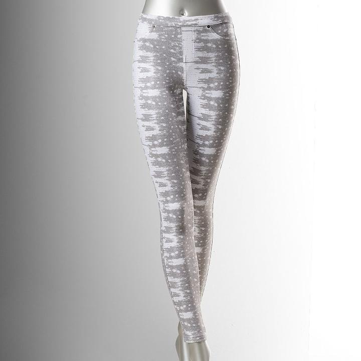 Simply Vera Vera Wang Women's Lizard Denim Leggings, Size: Small, Grey Other