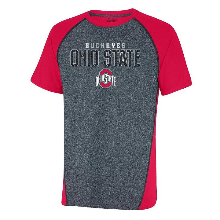 Men's Ohio State Buckeyes Cycle Colorblock Tee, Size: Small, Brt Red