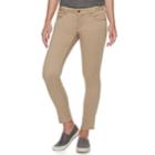 Petite Sonoma Goods For Life&trade; Sateen Midrise Skinny Pants, Women's, Size: 8 Petite, Beig/green (beig/khaki)
