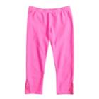 Girls 7-16 & Plus Size So&reg; Lace Hem Capri Leggings, Size: 12, Brt Pink