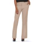 Petite Apt. 9&reg; Torie Straight-leg Dress Pants, Women's, Size: 8p - Short, Brown Oth