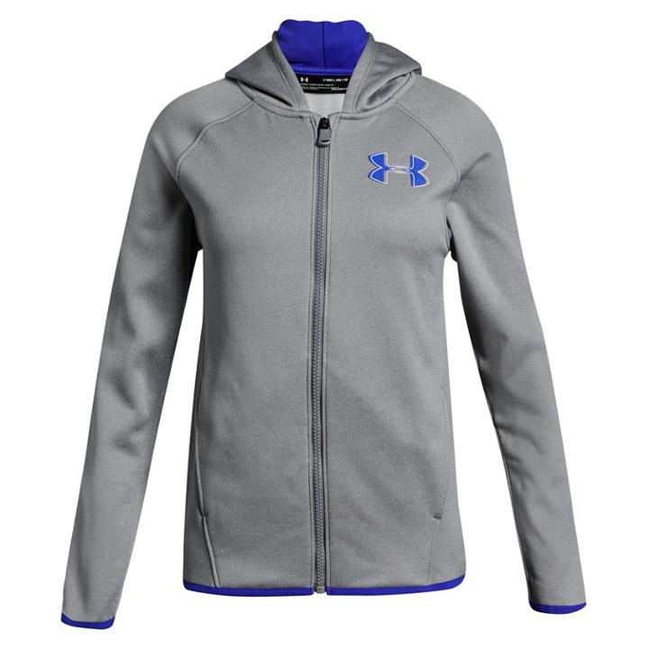 Girls 7-16 Under Armour Fleece Full Zip Hoodie, Size: Large, Med Grey