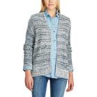 Women's Chaps Marled Open-front Cardigan, Size: Medium, Blue