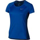 Women's Nike Dry Miler Mesh Running Top, Size: Medium, Light Blue