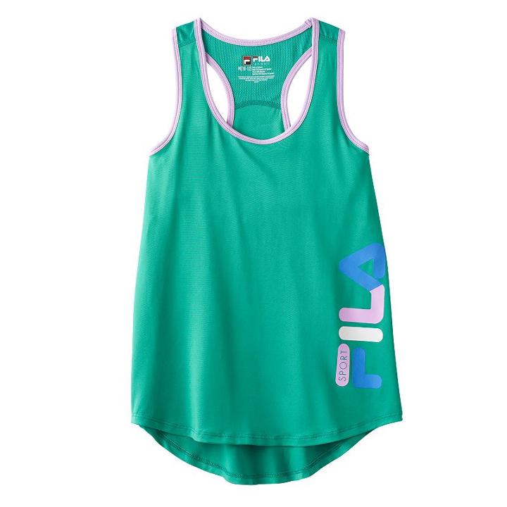 Girls 7-16 Fila Sport&reg; Racerback Tank Top, Girl's, Size: L(14), Med Green