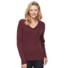 Women's Croft & Barrow&reg; Cable-knit Sweater, Size: Large, Red