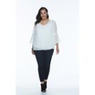 Plus Size Apt. 9&reg; Lace Gauze Top, Women's, Size: 3xl, White Oth