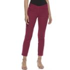 Juniors' Candie's&reg; Audrey Straight-leg Ankle Pants, Girl's, Size: 11, Red