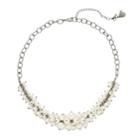Simply Vera Vera Wang Simulated Pearl Statement Necklace, Women's, White