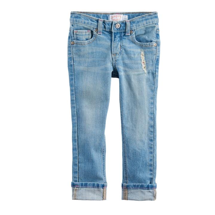 Toddler Girl Jumping Beans&reg; Destructed Skinny Jeans, Size: 2t, Med Blue