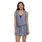 Women's Portocruz French Terry Faux-frap Cover-up, Size: Xl, Blue Other