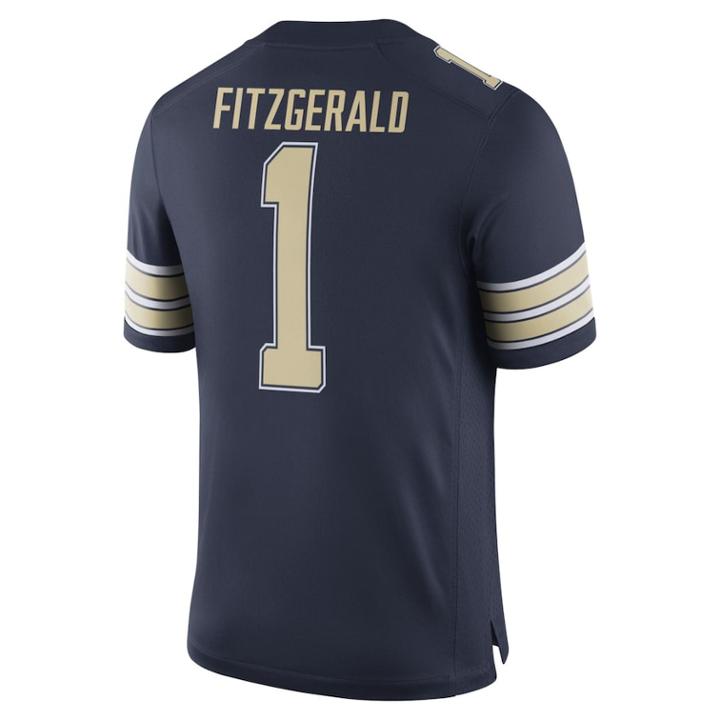 Men's Nike Pitt Panthers Larry Fitzgerald Alumni Replica Jersey, Size: Medium, Blue (navy)
