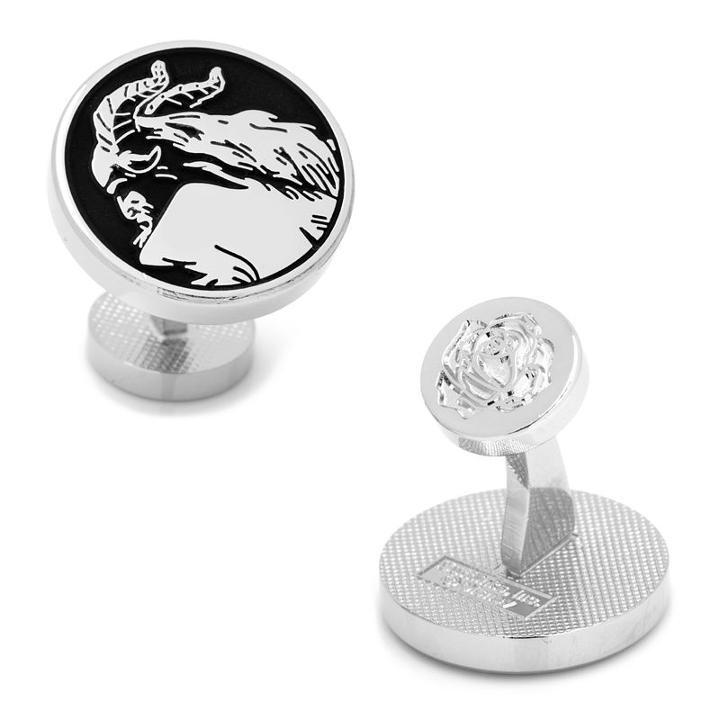 Disney Beauty & The Beast Silhouette Cuff Links, Men's, Silver