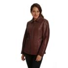 Women's Excelled Leather Scuba Jacket, Size: Small, Dark Red