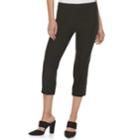 Women's Elle&trade; Pull-on Back Seam Capri Pants, Size: Xxl, Black