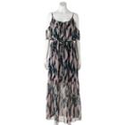 Women's Jennifer Lopez Cold-shoulder Maxi Dress, Size: Large, Ovrfl Oth